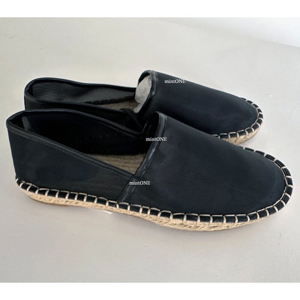 ZARA black mesh espadrilles 3518 size 6.5
